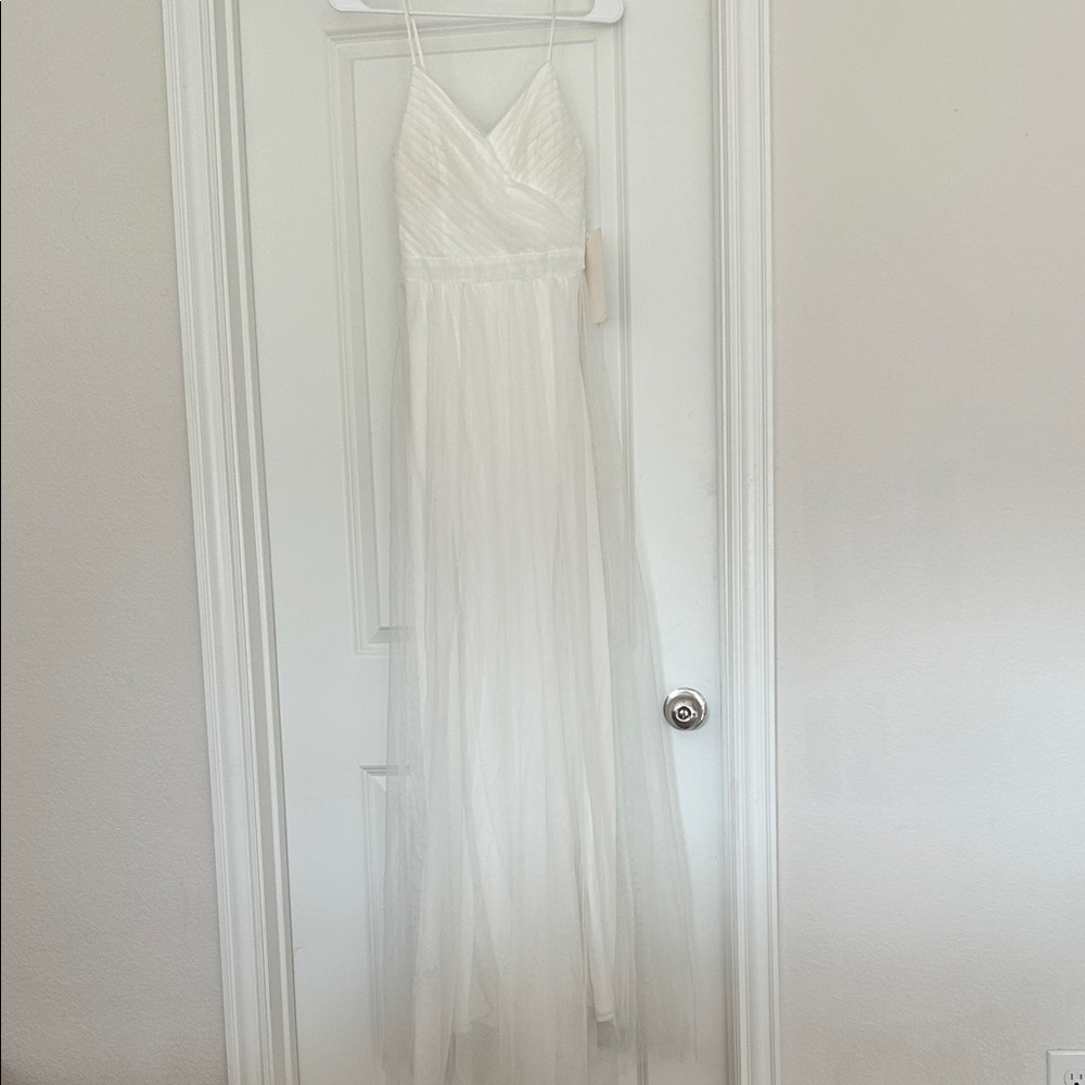 Honey and Rosie White Maxi Tulle flowing Dress